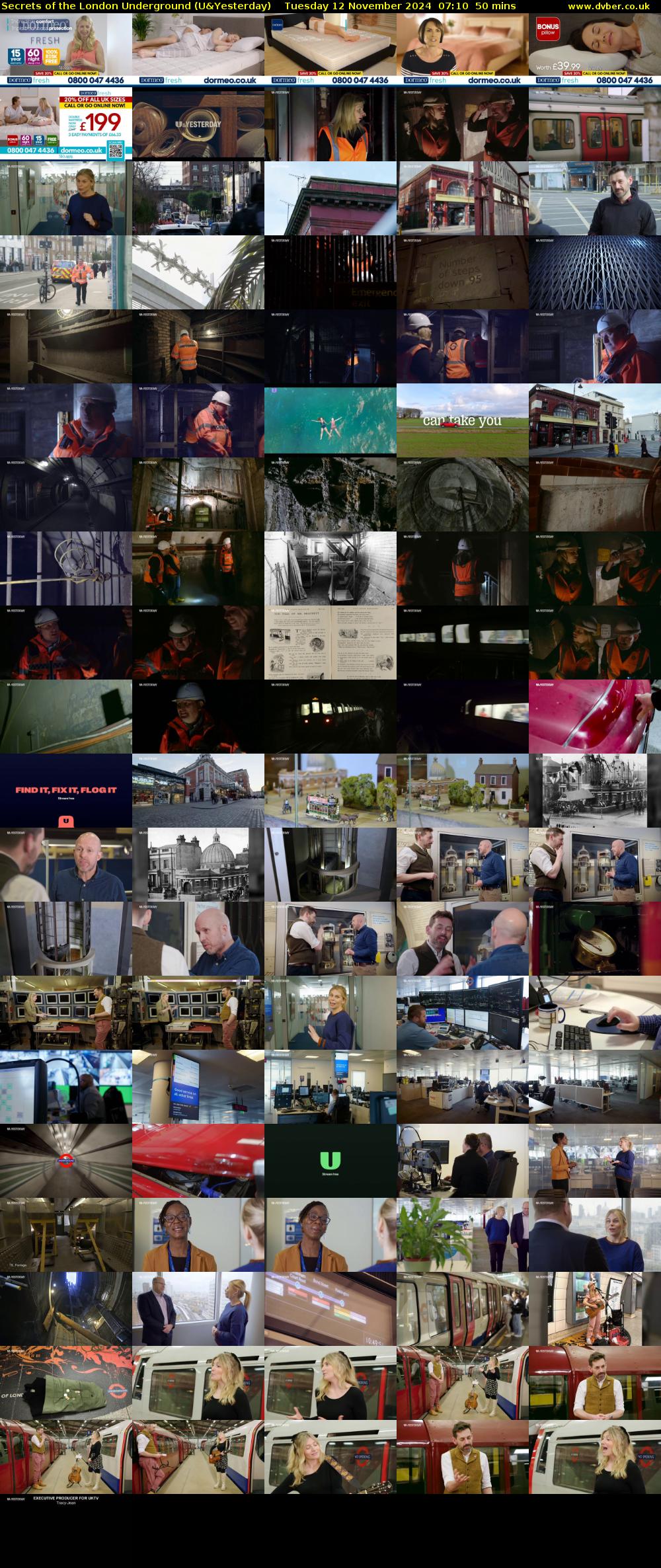 Secrets of the London Underground (U&Yesterday) Tuesday 12 November 2024 07:10 - 08:00