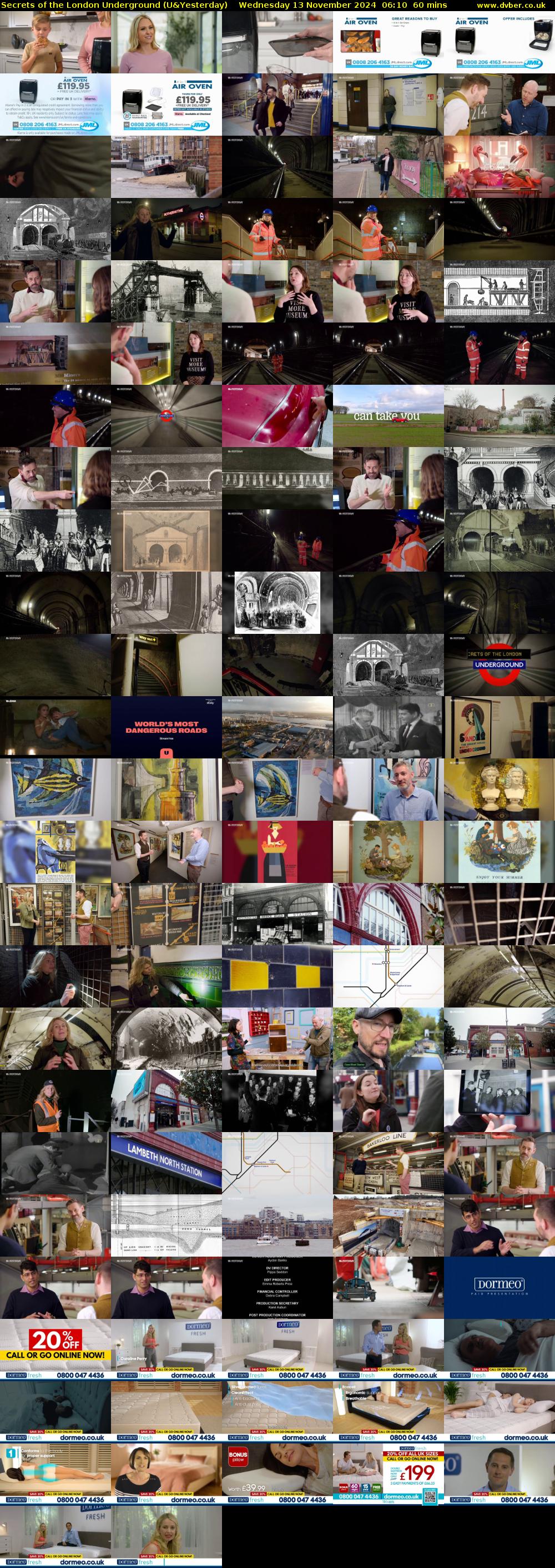 Secrets of the London Underground (U&Yesterday) Wednesday 13 November 2024 06:10 - 07:10