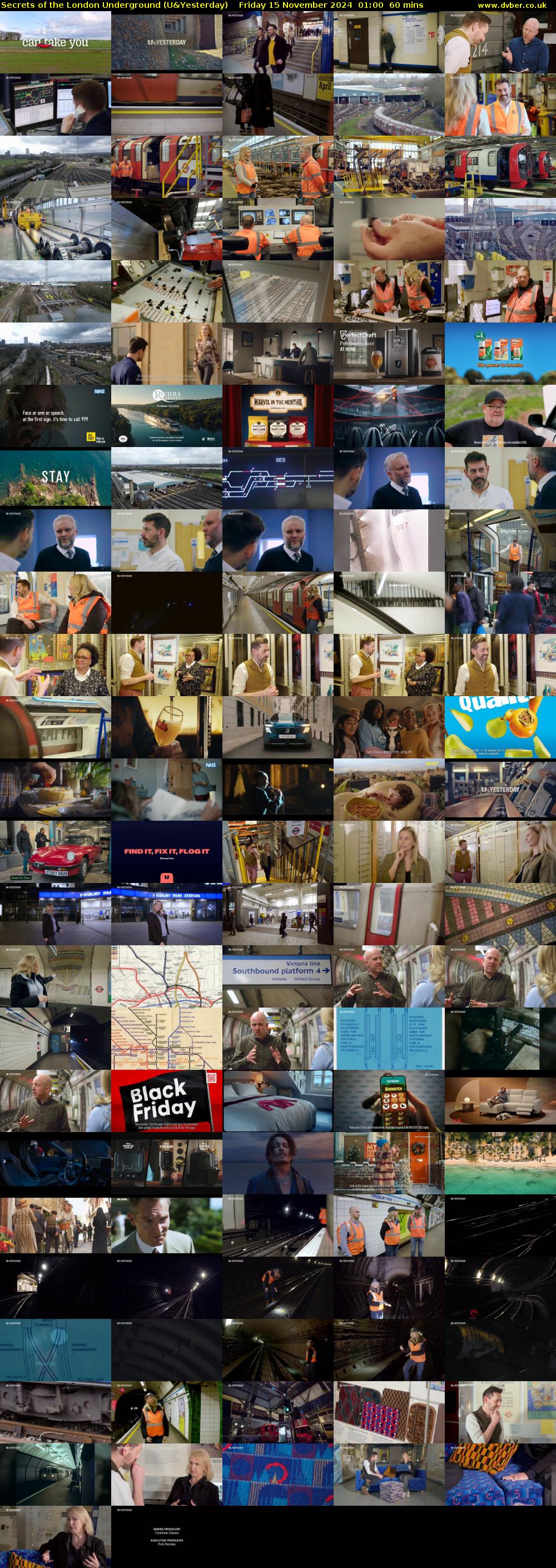 Secrets of the London Underground (U&Yesterday) Friday 15 November 2024 01:00 - 02:00