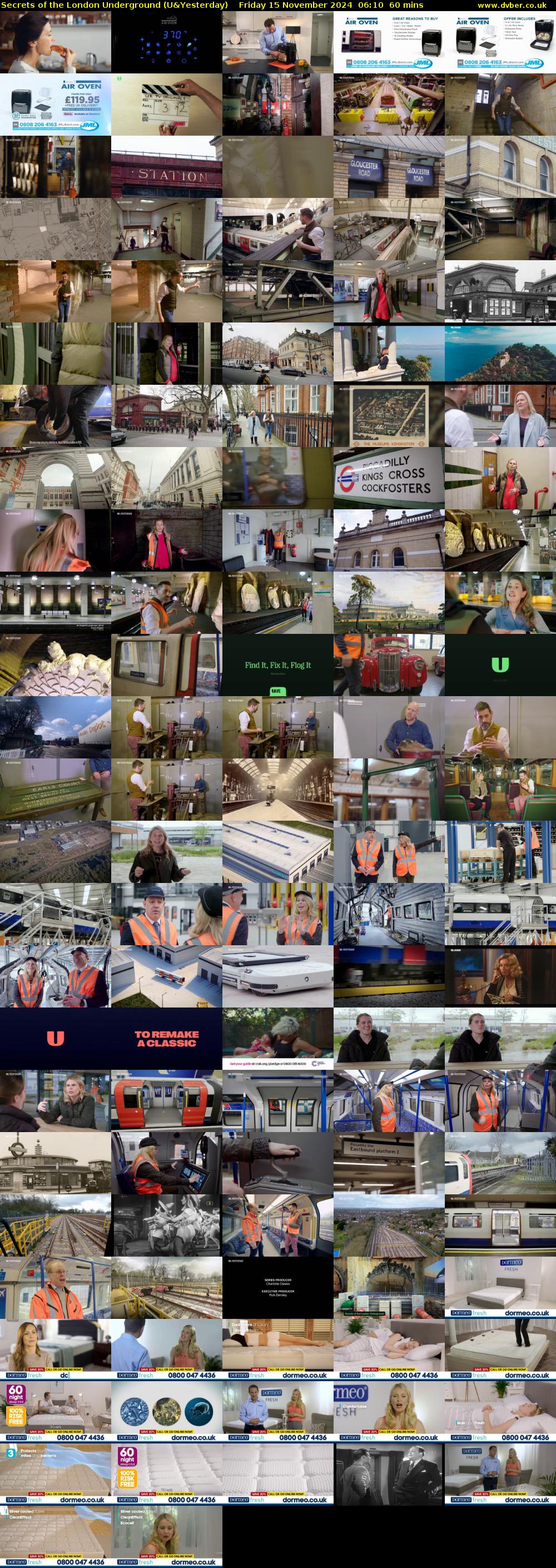 Secrets of the London Underground (U&Yesterday) Friday 15 November 2024 06:10 - 07:10