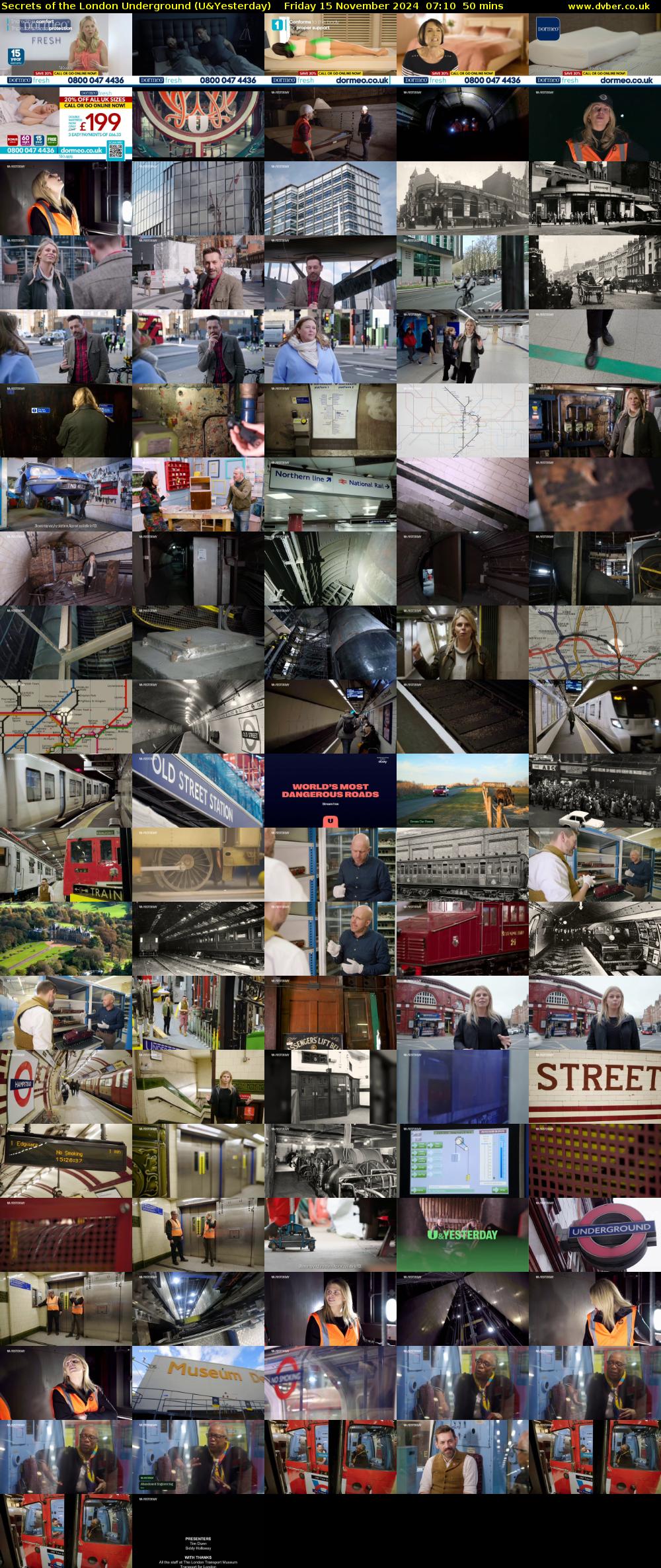 Secrets of the London Underground (U&Yesterday) Friday 15 November 2024 07:10 - 08:00
