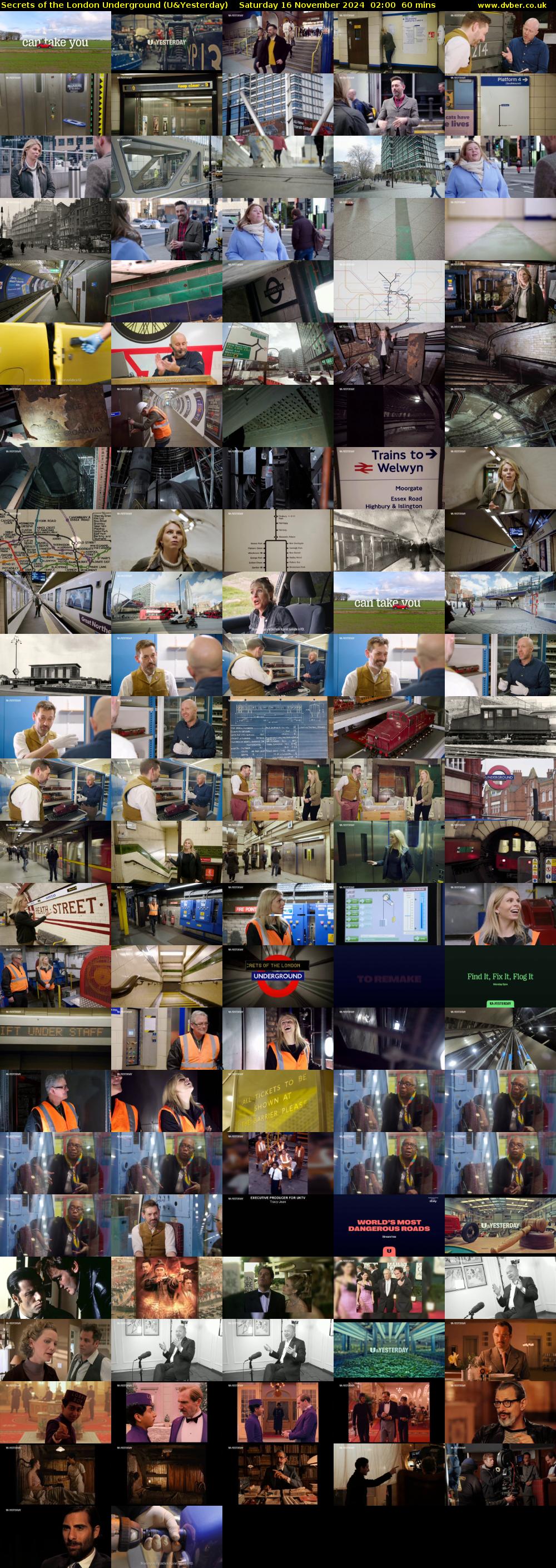 Secrets of the London Underground (U&Yesterday) Saturday 16 November 2024 02:00 - 03:00
