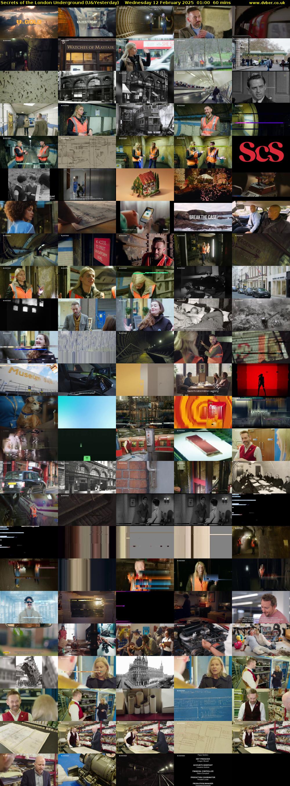 Secrets of the London Underground (U&Yesterday) Wednesday 12 February 2025 01:00 - 02:00