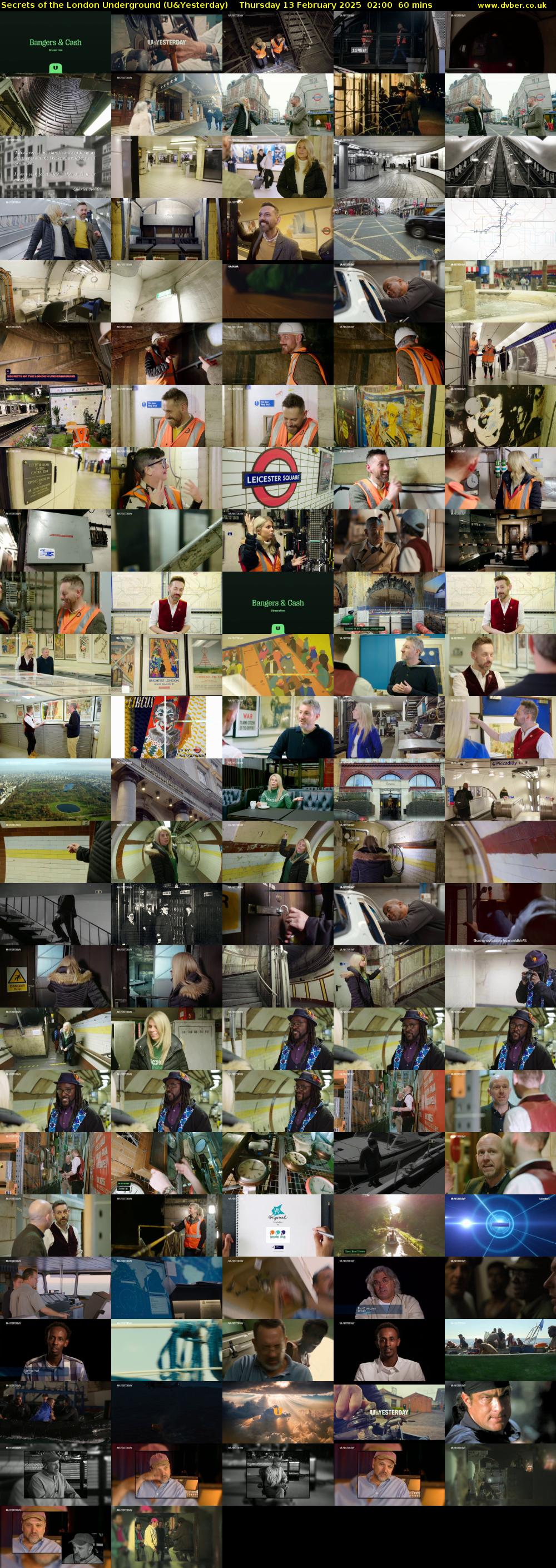 Secrets of the London Underground (U&Yesterday) Thursday 13 February 2025 02:00 - 03:00