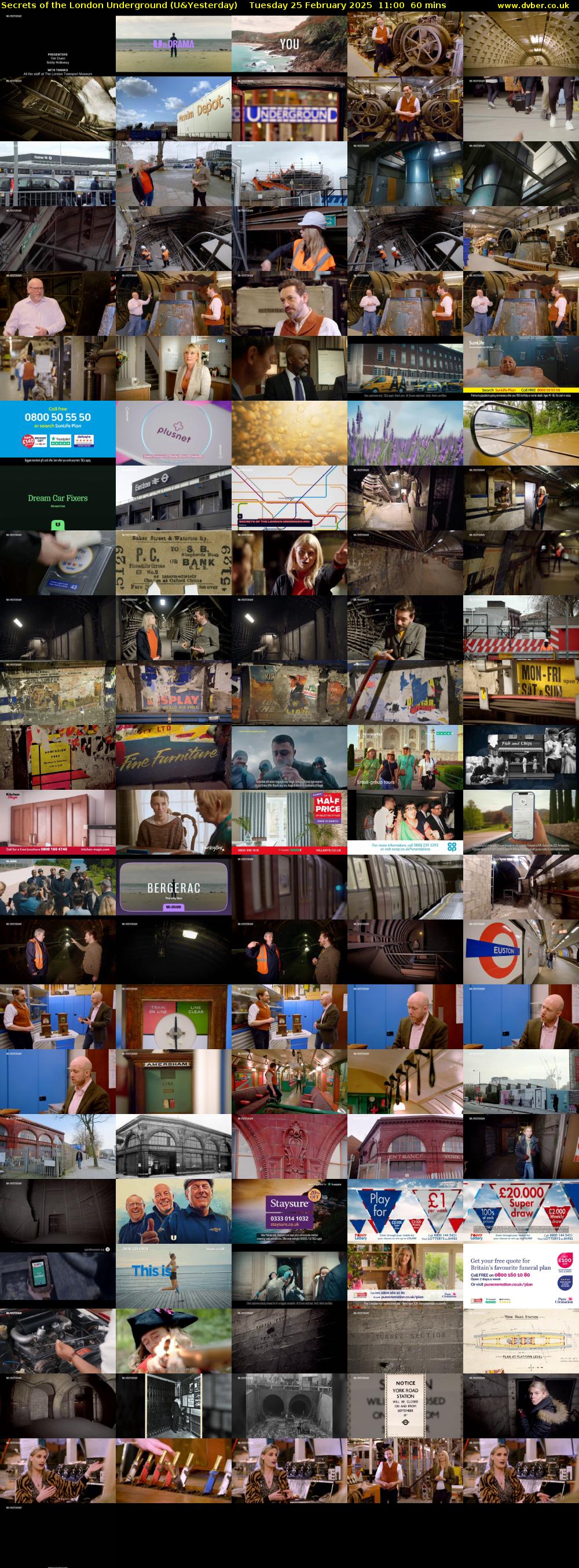 Secrets of the London Underground (U&Yesterday) Tuesday 25 February 2025 11:00 - 12:00