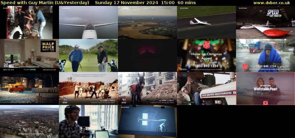 Speed with Guy Martin (U&Yesterday) Sunday 17 November 2024 15:00 - 16:00
