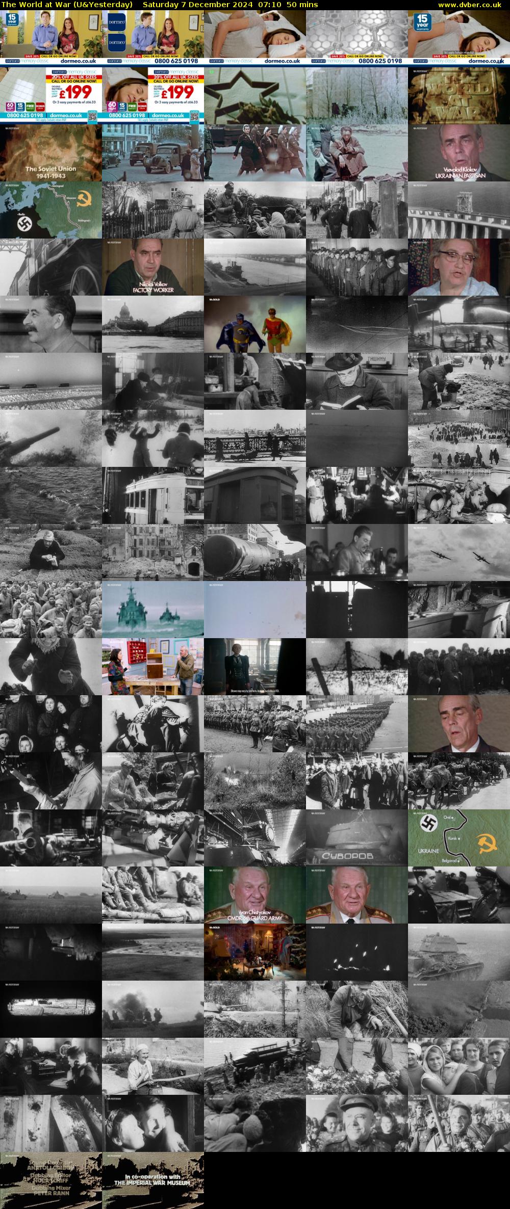The World at War (U&Yesterday) Saturday 7 December 2024 07:10 - 08:00