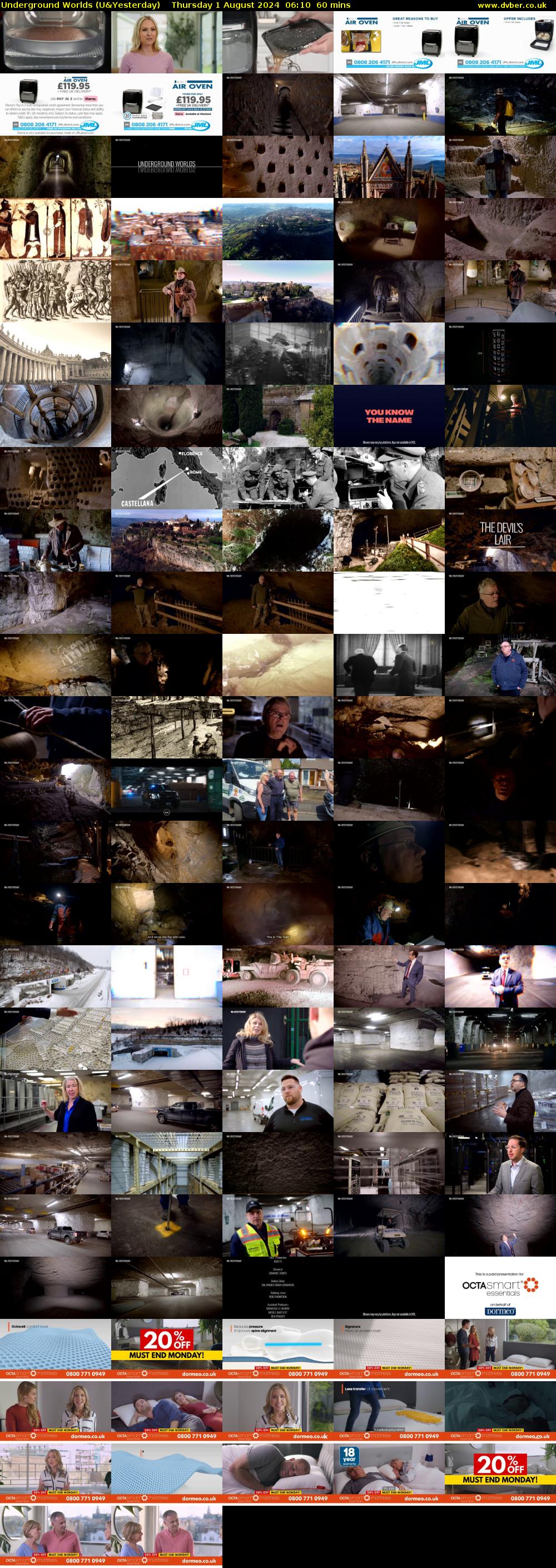 Underground Worlds (U&Yesterday) Thursday 1 August 2024 06:10 - 07:10