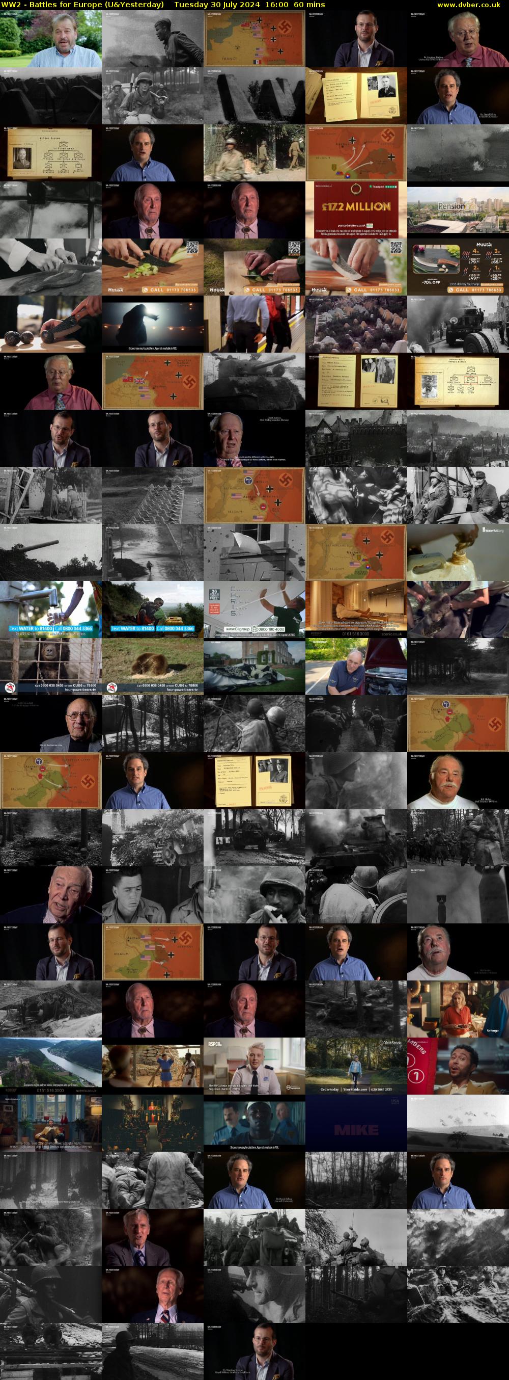 WW2 - Battles for Europe (U&Yesterday) Tuesday 30 July 2024 16:00 - 17:00