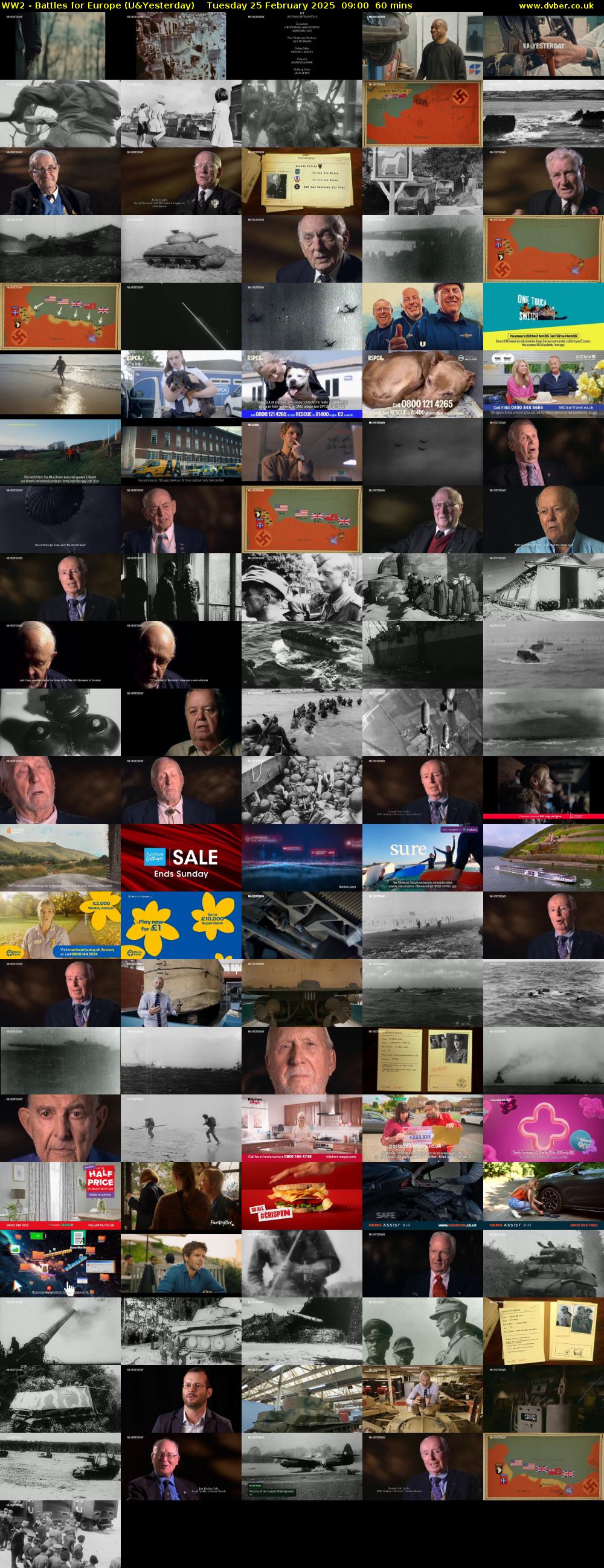 WW2 - Battles for Europe (U&Yesterday) Tuesday 25 February 2025 09:00 - 10:00