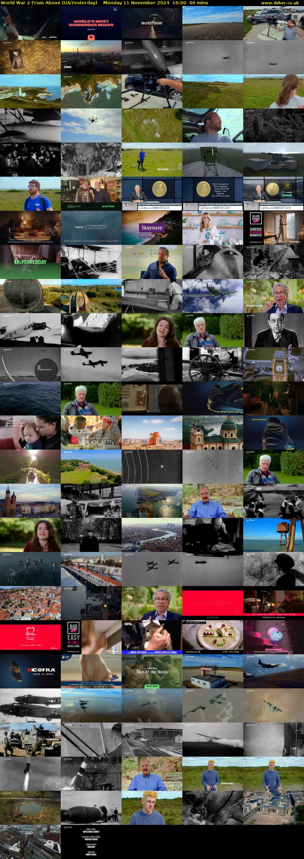 World War 2 From Above (U&Yesterday) Monday 11 November 2024 16:00 - 17:00