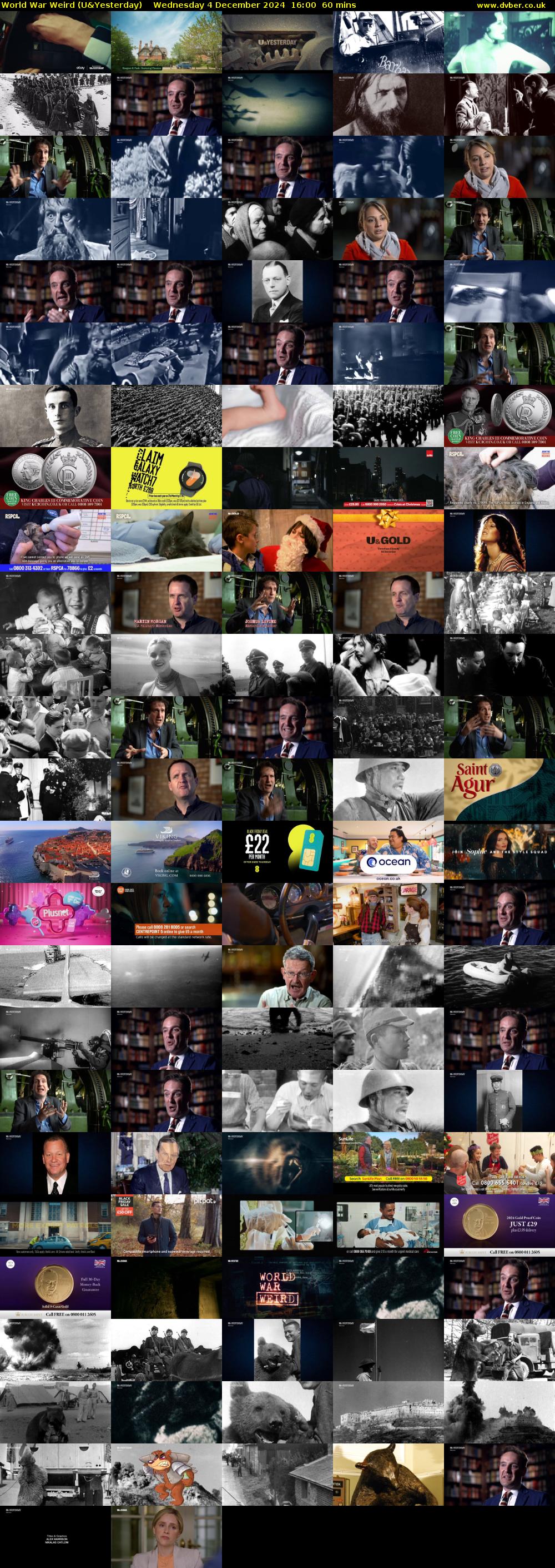 World War Weird (U&Yesterday) Wednesday 4 December 2024 16:00 - 17:00