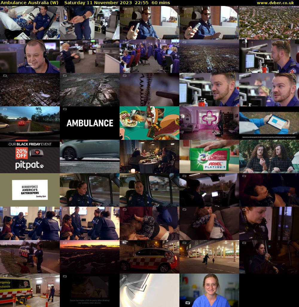 Ambulance Australia (W) Saturday 11 November 2023 22:55 - 23:55