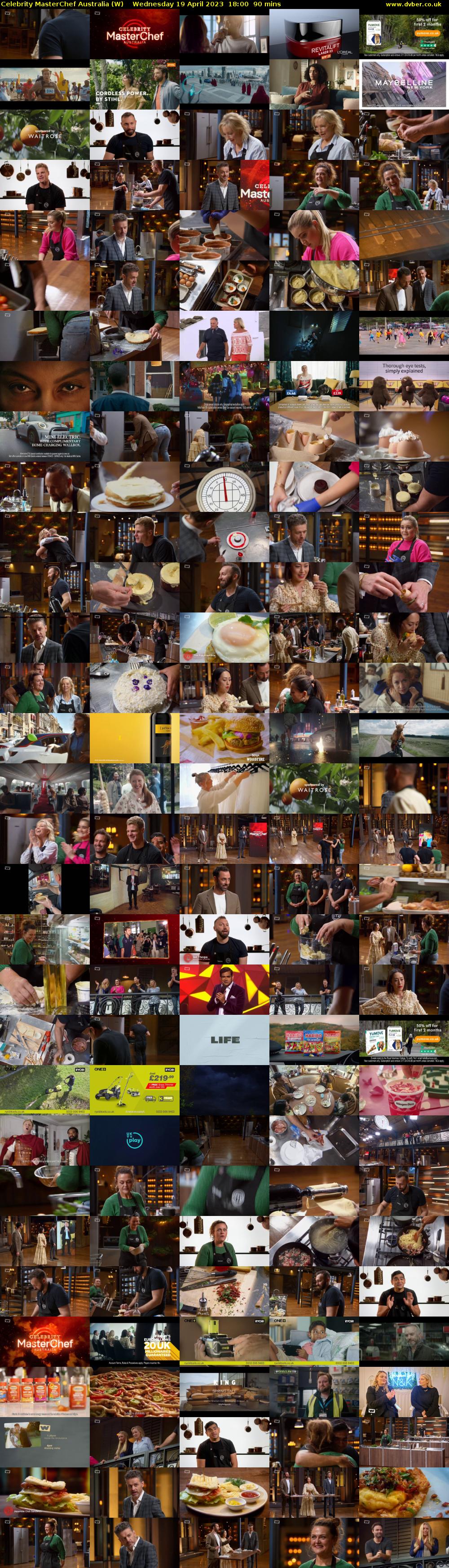 Celebrity Masterchef Australia (W) Wednesday 19 April 2023 18:00 - 19:30