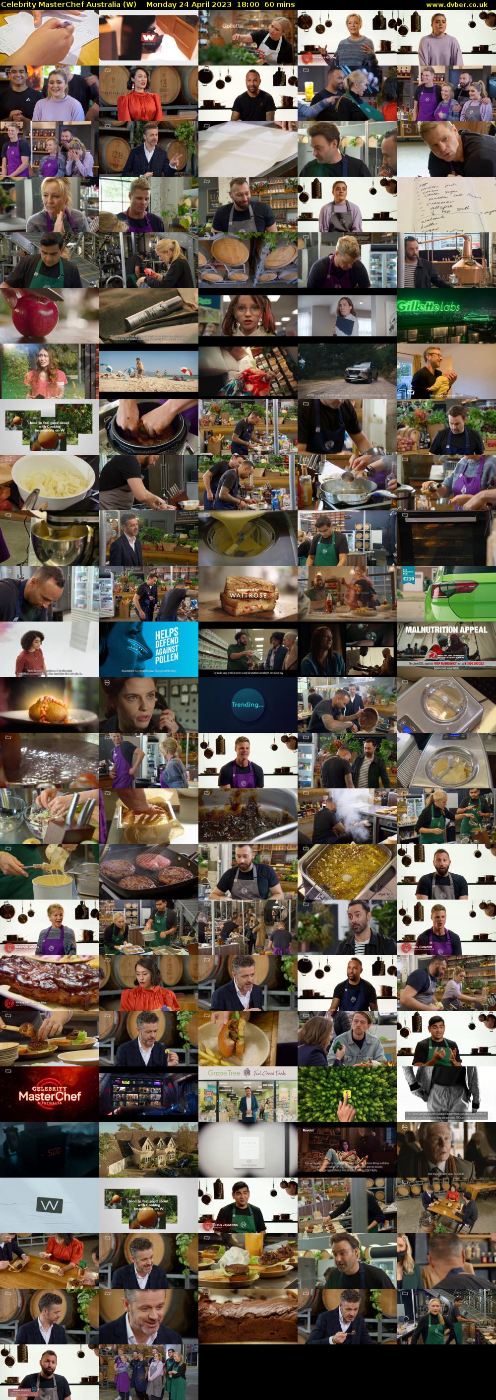 Celebrity Masterchef Australia (W) Monday 24 April 2023 18:00 - 19:00