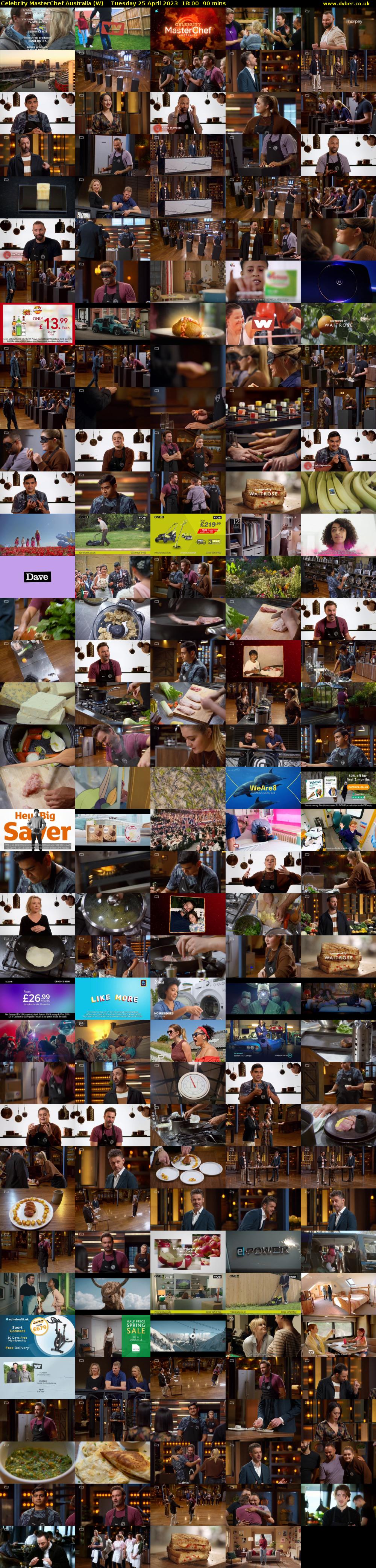 Celebrity Masterchef Australia (W) Tuesday 25 April 2023 18:00 - 19:30
