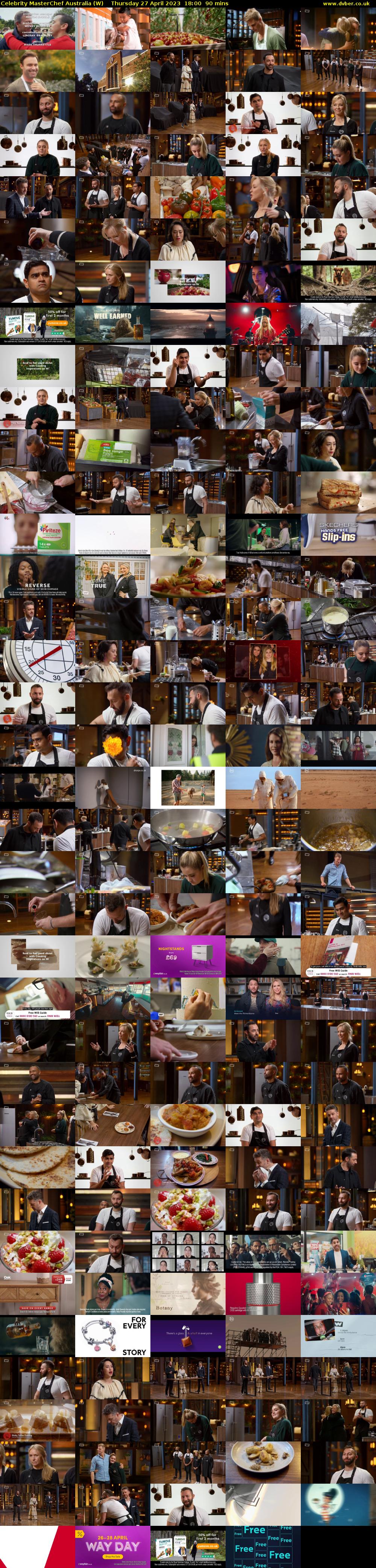 Celebrity Masterchef Australia (W) Thursday 27 April 2023 18:00 - 19:30