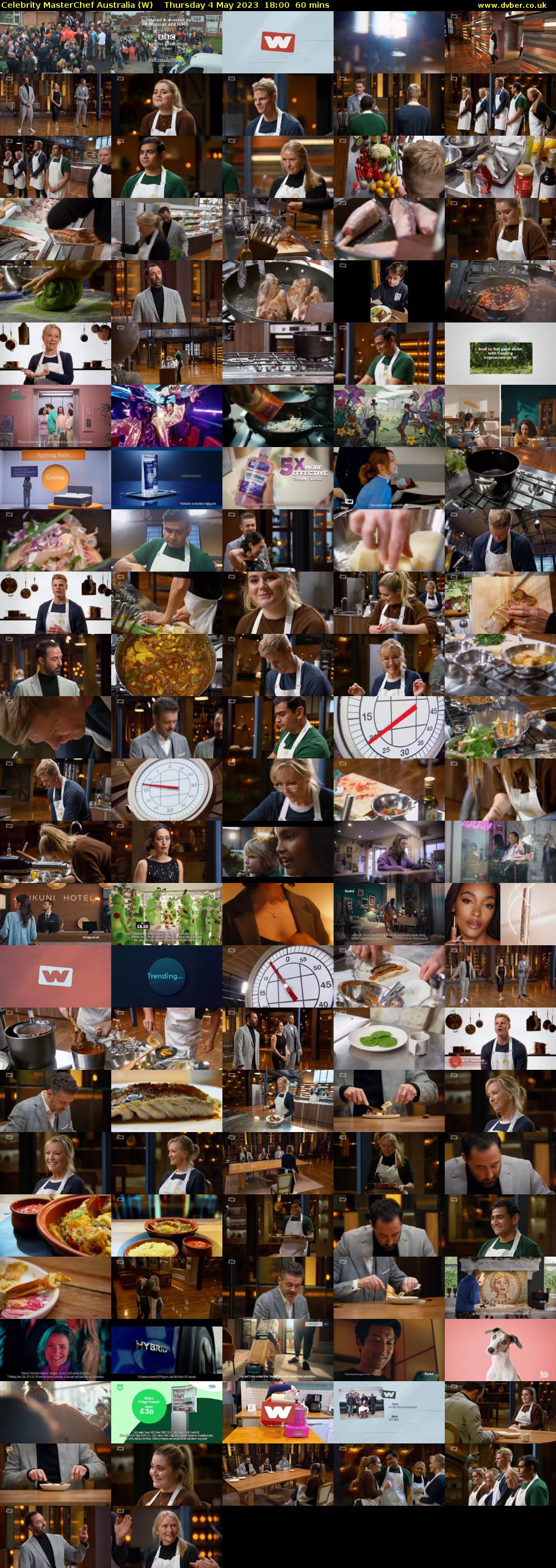Celebrity Masterchef Australia (W) Thursday 4 May 2023 18:00 - 19:00
