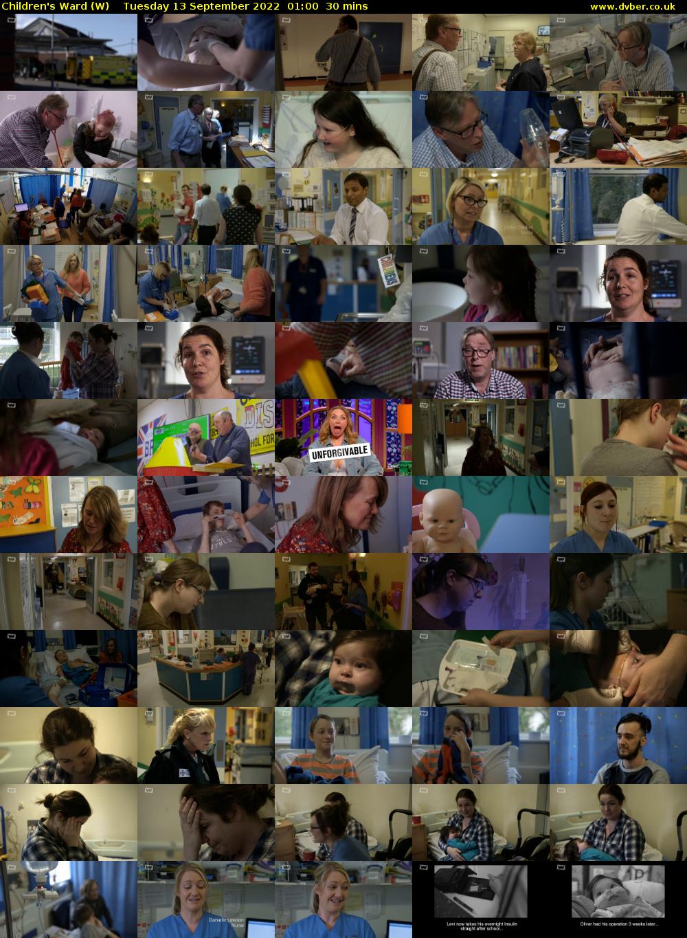 Children's Ward (W) Tuesday 13 September 2022 01:00 - 01:30