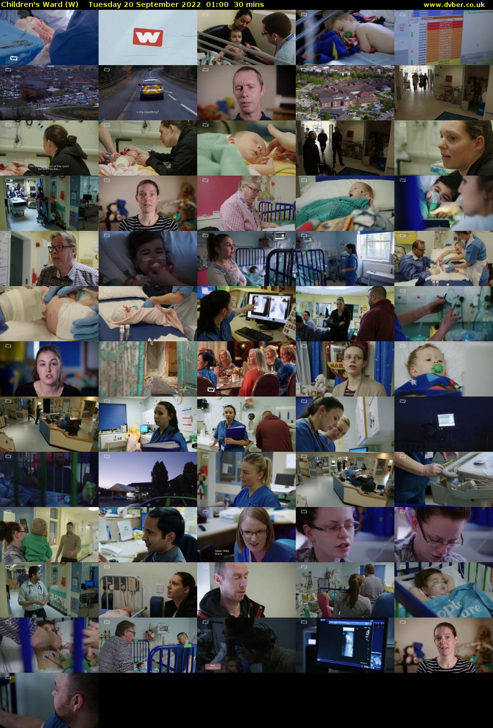 Children's Ward (W) Tuesday 20 September 2022 01:00 - 01:30