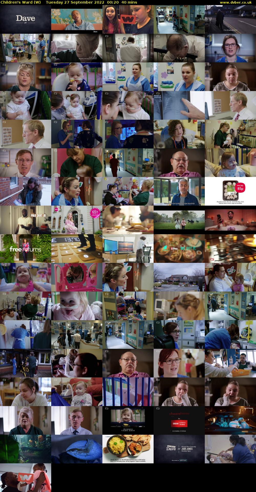 Children's Ward (W) Tuesday 27 September 2022 00:20 - 01:00