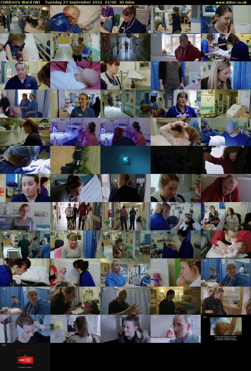 Children's Ward (W) Tuesday 27 September 2022 01:00 - 01:30