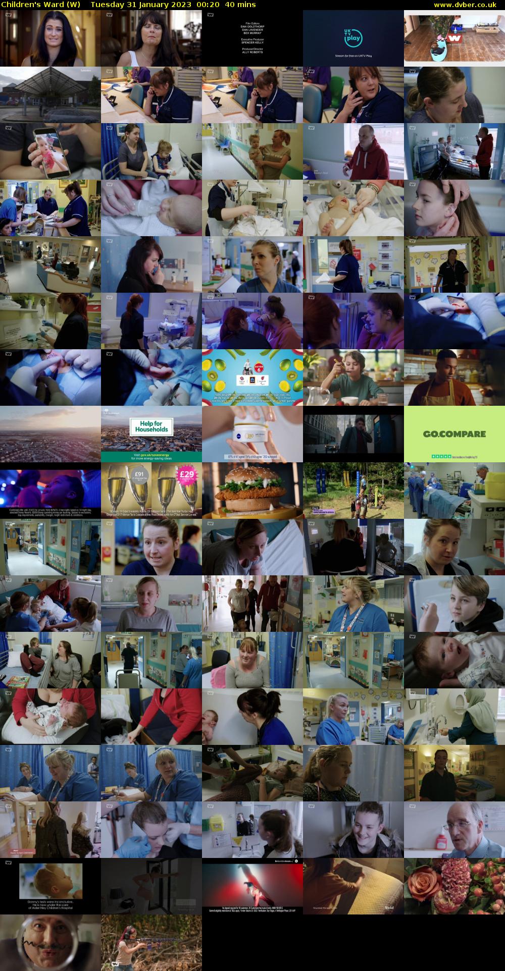 Children's Ward (W) Tuesday 31 January 2023 00:20 - 01:00