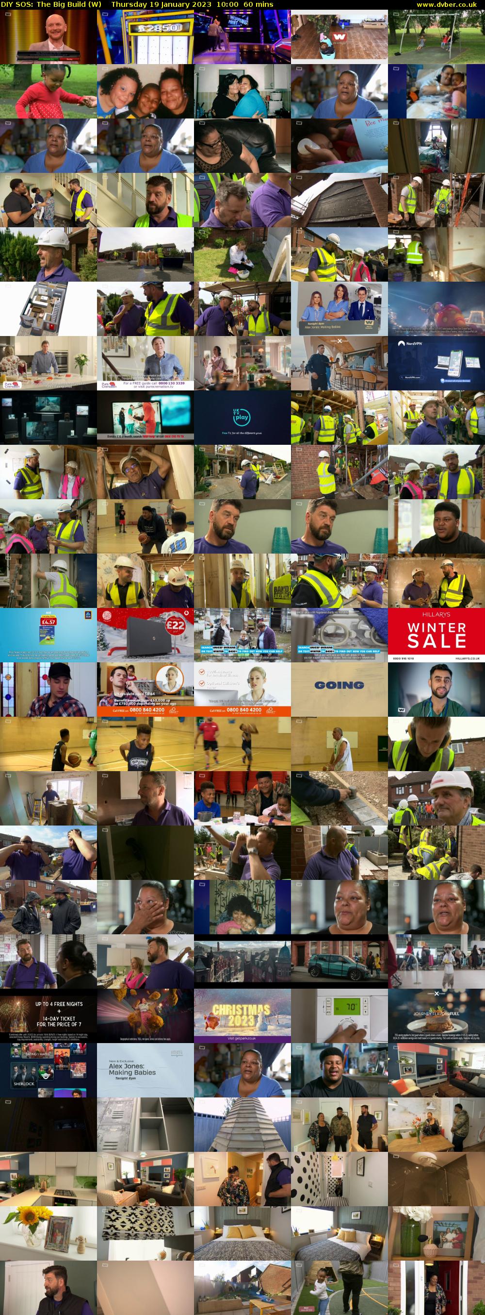 DIY SOS: The Big Build (W) Thursday 19 January 2023 10:00 - 11:00