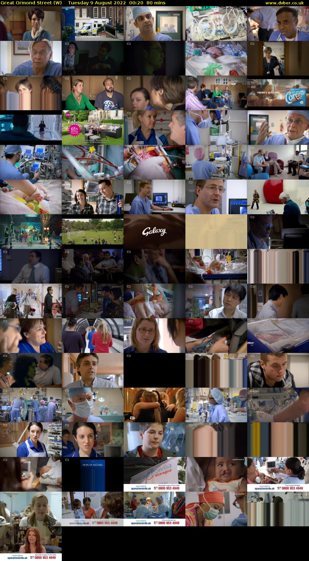 Great Ormond Street (W) Tuesday 9 August 2022 00:20 - 01:40