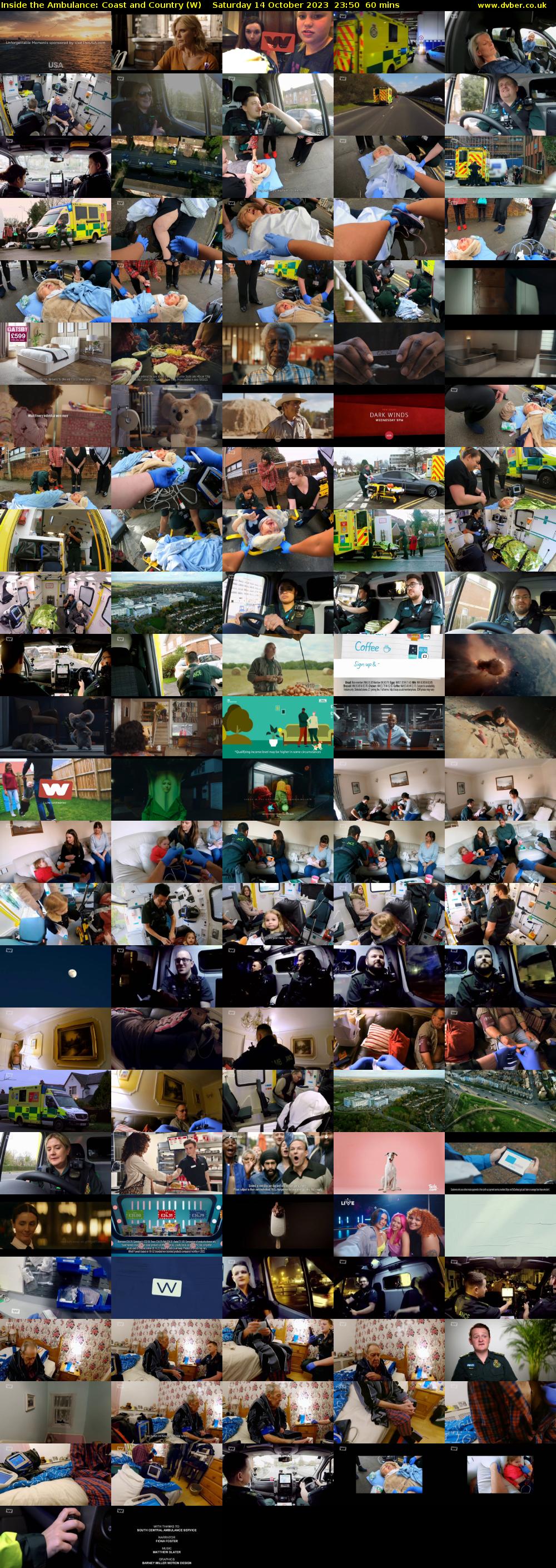 Inside the Ambulance: Coast and Country (W) Saturday 14 October 2023 23:50 - 00:50