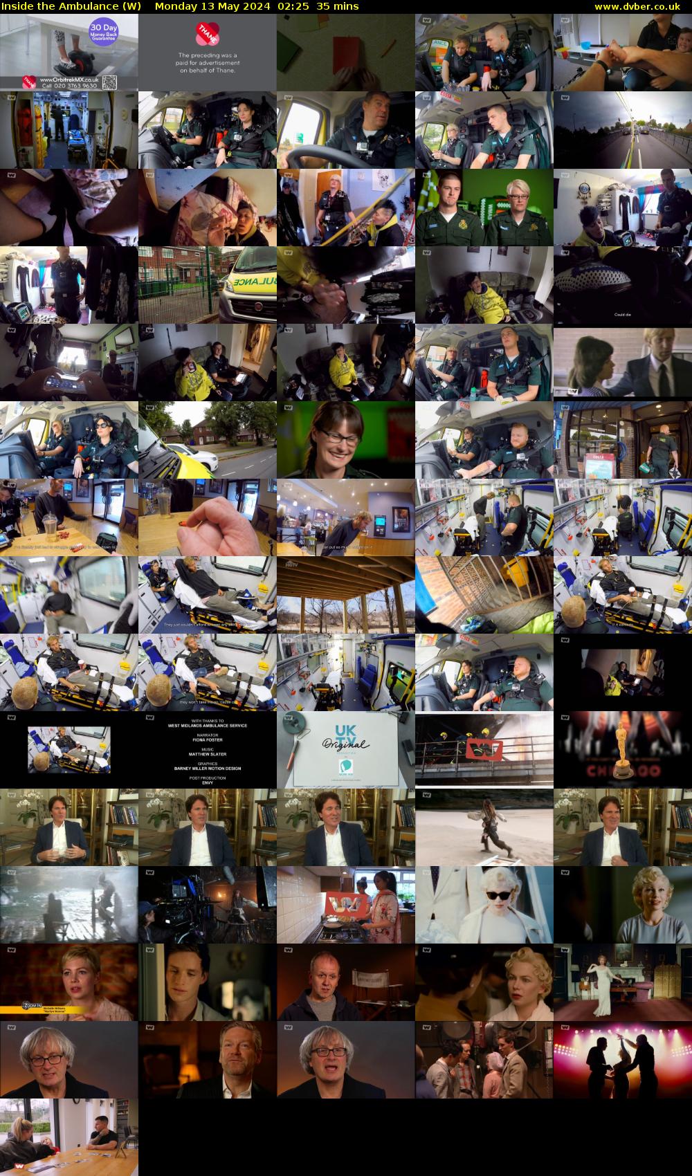 Inside the Ambulance (W) Monday 13 May 2024 02:25 - 03:00