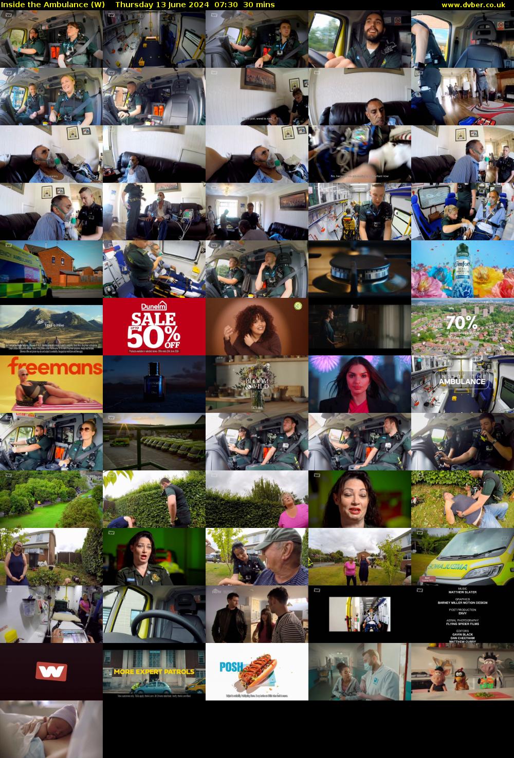 Inside the Ambulance (W) Thursday 13 June 2024 07:30 - 08:00