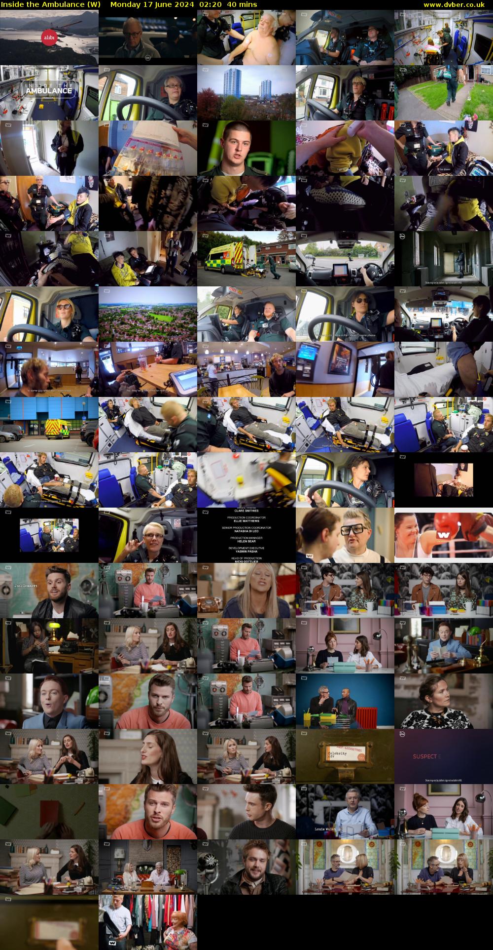 Inside the Ambulance (W) Monday 17 June 2024 02:20 - 03:00