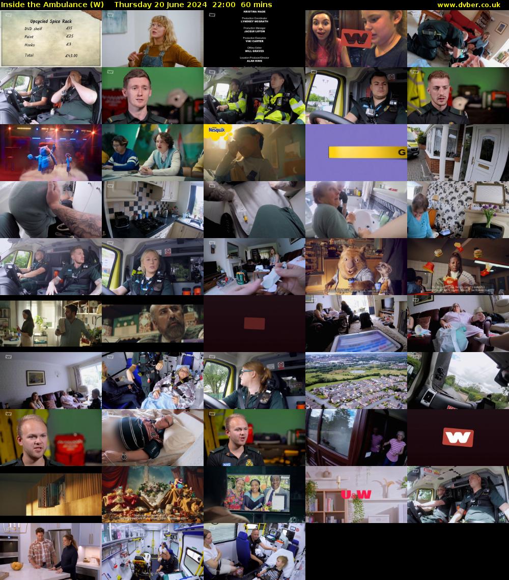 Inside the Ambulance (W) Thursday 20 June 2024 22:00 - 23:00