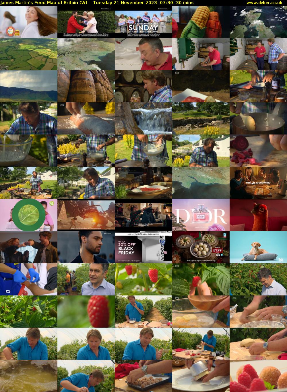 James Martin's Food Map of Britain (W) Tuesday 21 November 2023 07:30 - 08:00