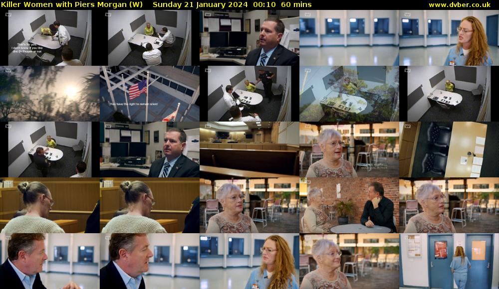 Killer Women with Piers Morgan (W) Sunday 21 January 2024 00:10 - 01:10