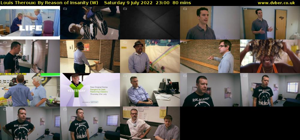 Louis Theroux: By Reason of Insanity (W) Saturday 9 July 2022 23:00 - 00:20