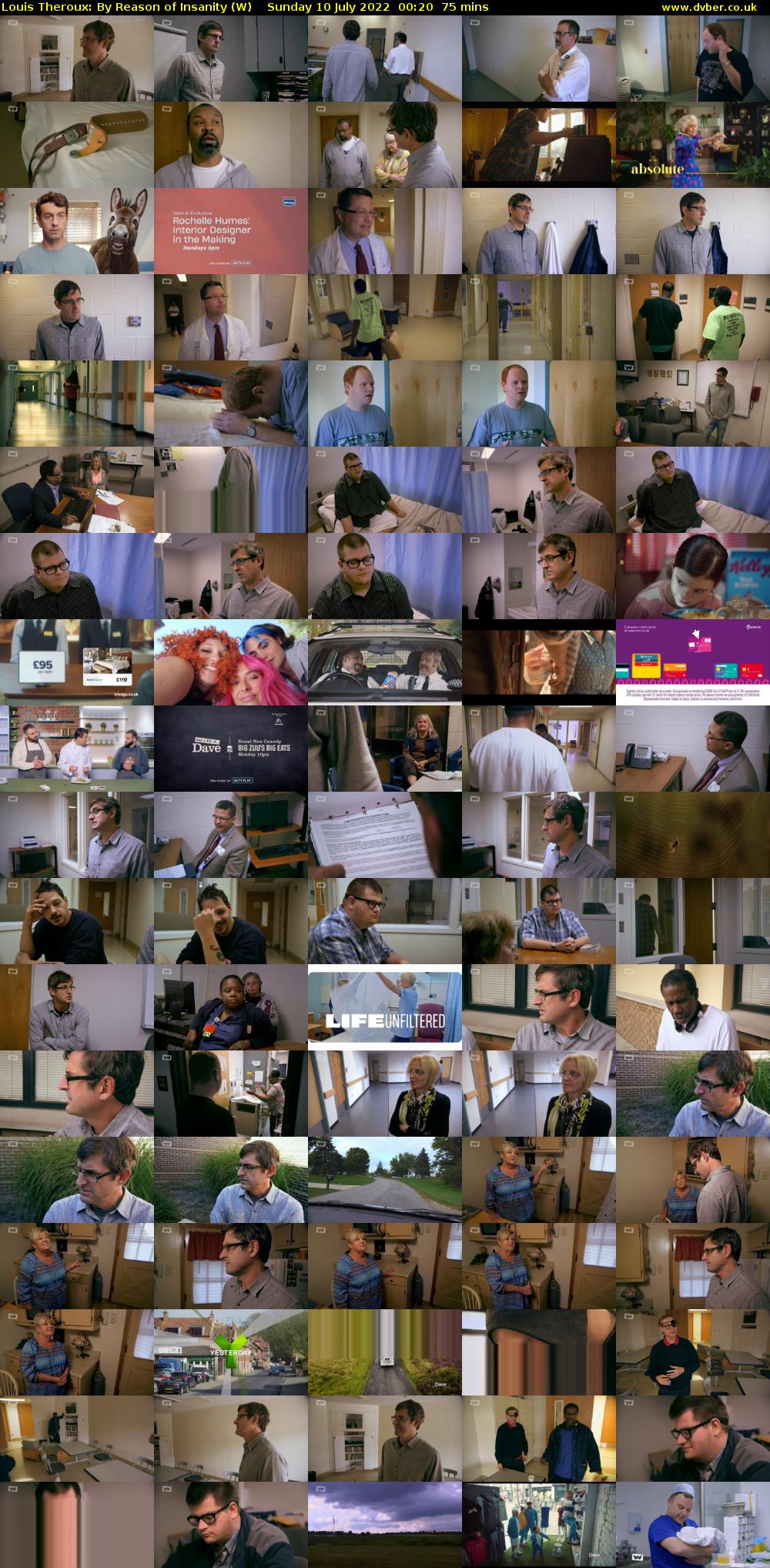 Louis Theroux: By Reason of Insanity (W) Sunday 10 July 2022 00:20 - 01:35