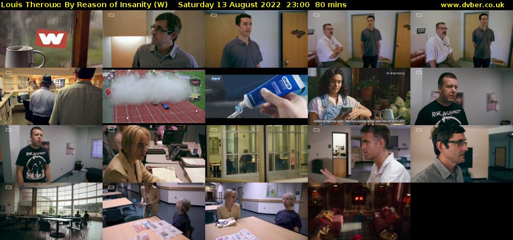 Louis Theroux: By Reason of Insanity (W) Saturday 13 August 2022 23:00 - 00:20