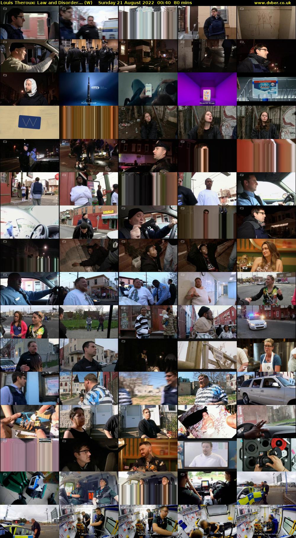 Louis Theroux: Law and Disorder... (W) Sunday 21 August 2022 00:40 - 02:00