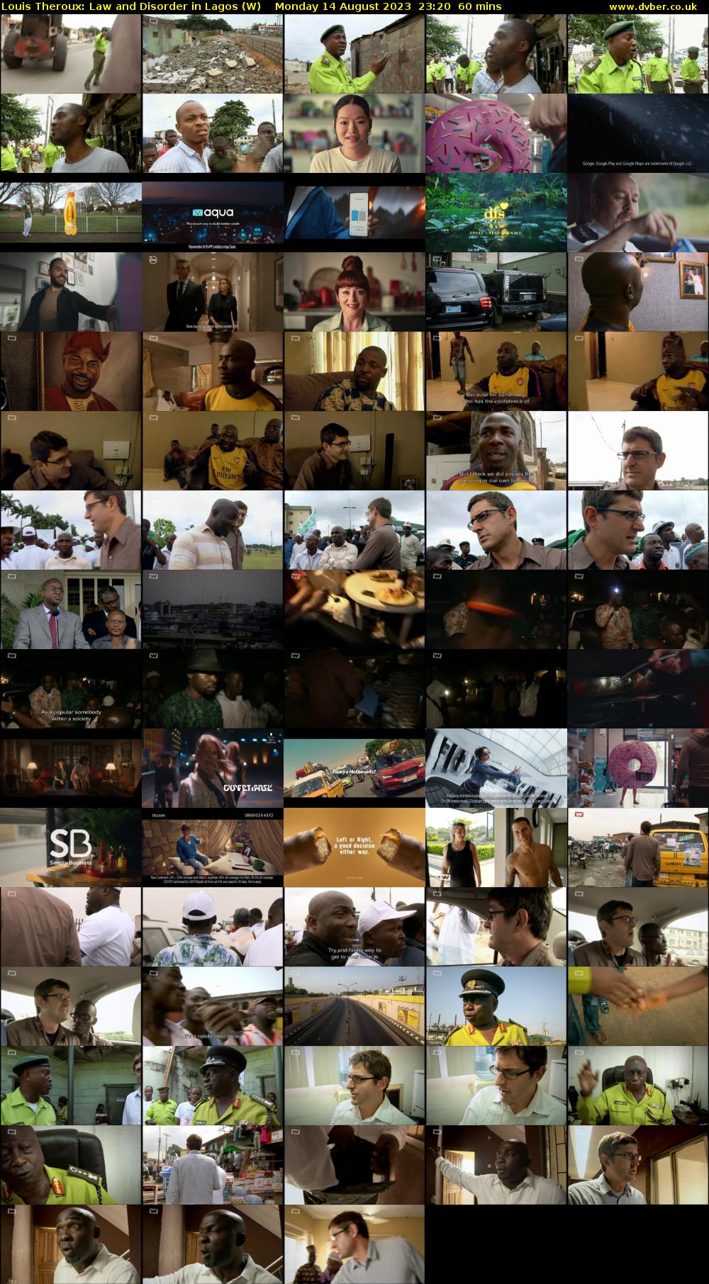 Louis Theroux: Law and Disorder in Lagos (W) Monday 14 August 2023 23:20 - 00:20