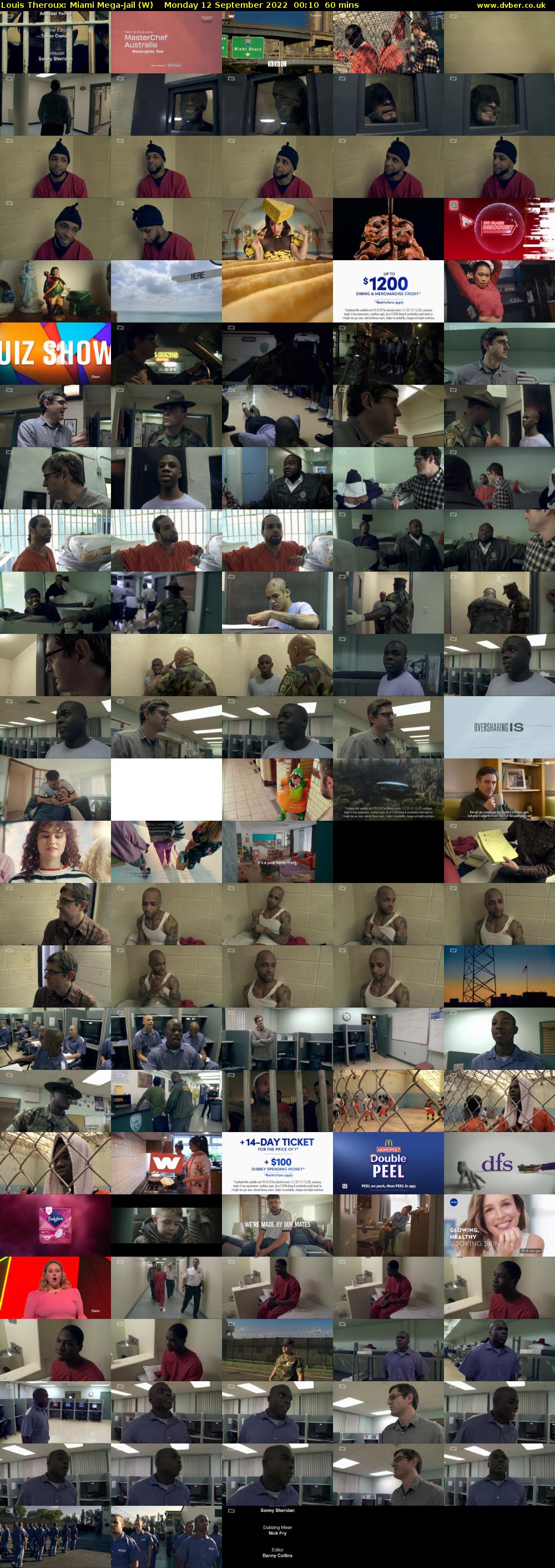 Louis Theroux: Miami Mega-Jail (W) Monday 12 September 2022 00:10 - 01:10