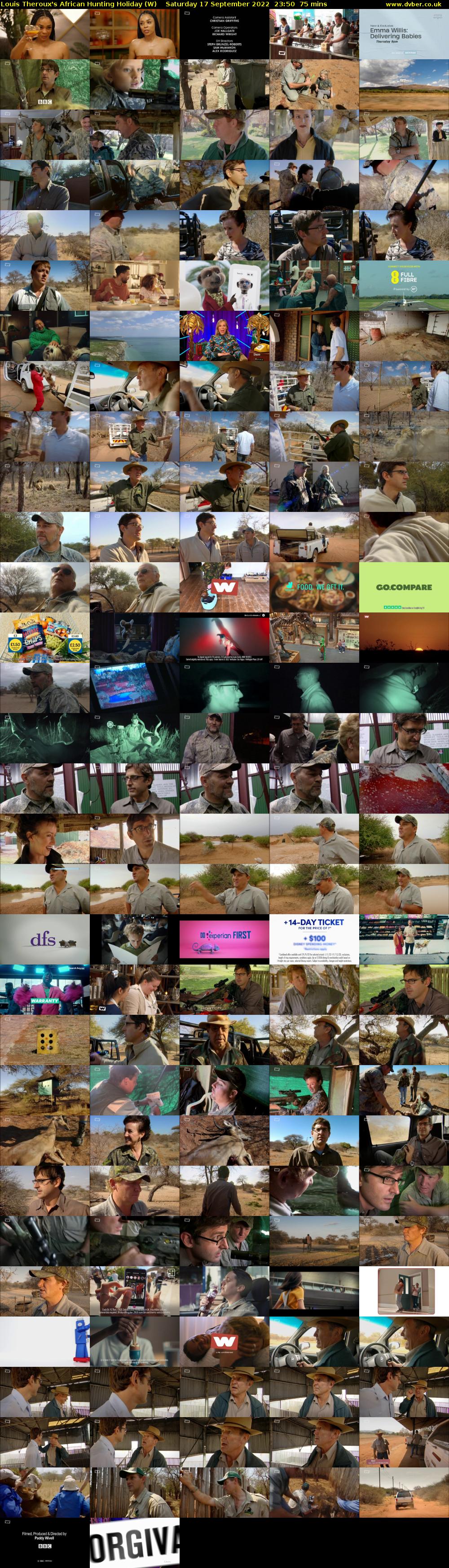 Louis Theroux's African Hunting Holiday (W) Saturday 17 September 2022 23:50 - 01:05