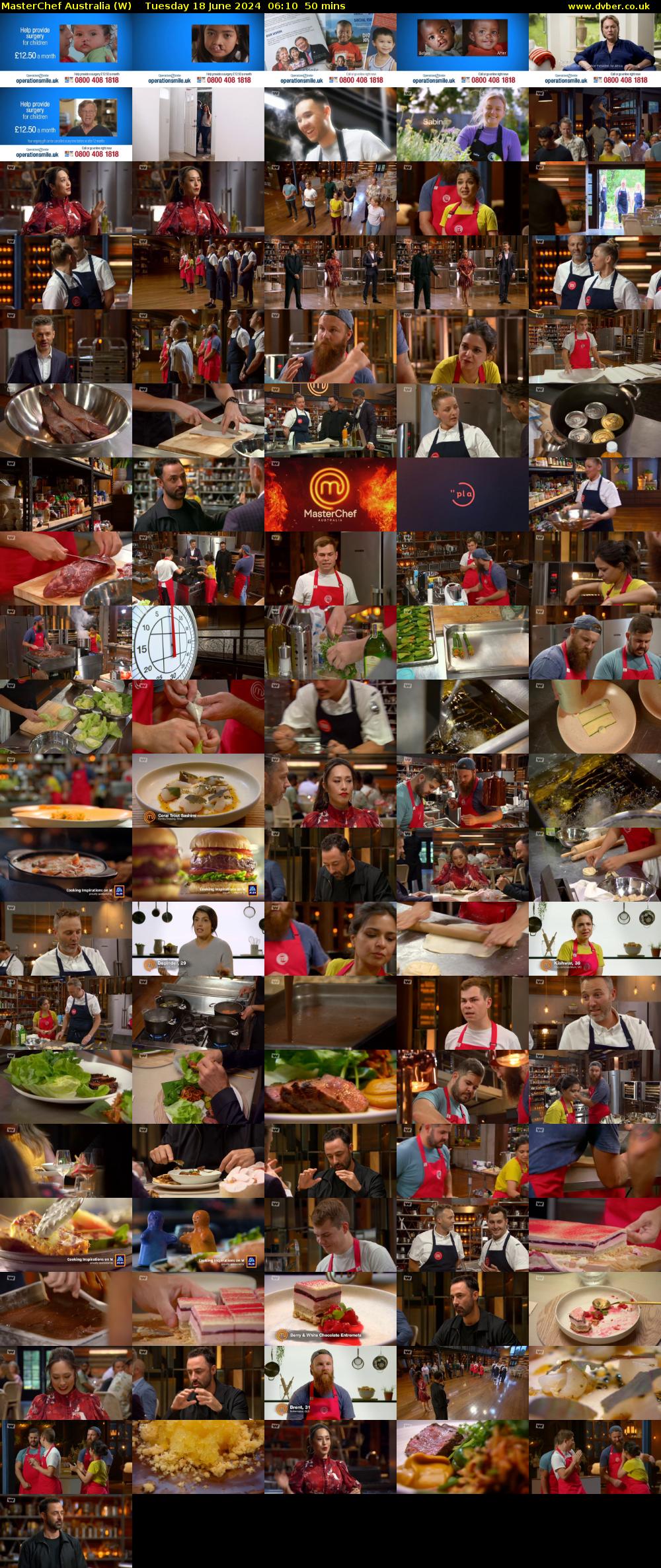 MasterChef Australia (W) Tuesday 18 June 2024 06:10 - 07:00