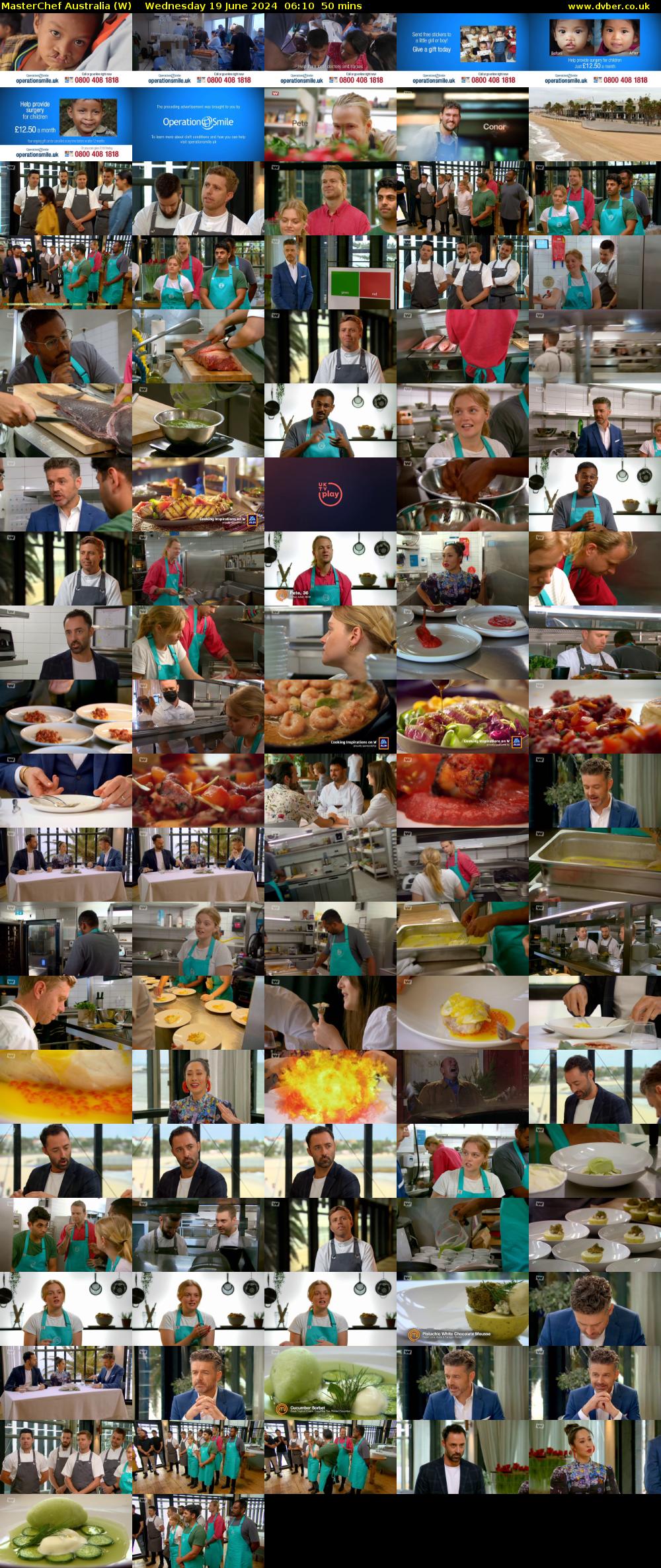 MasterChef Australia (W) Wednesday 19 June 2024 06:10 - 07:00