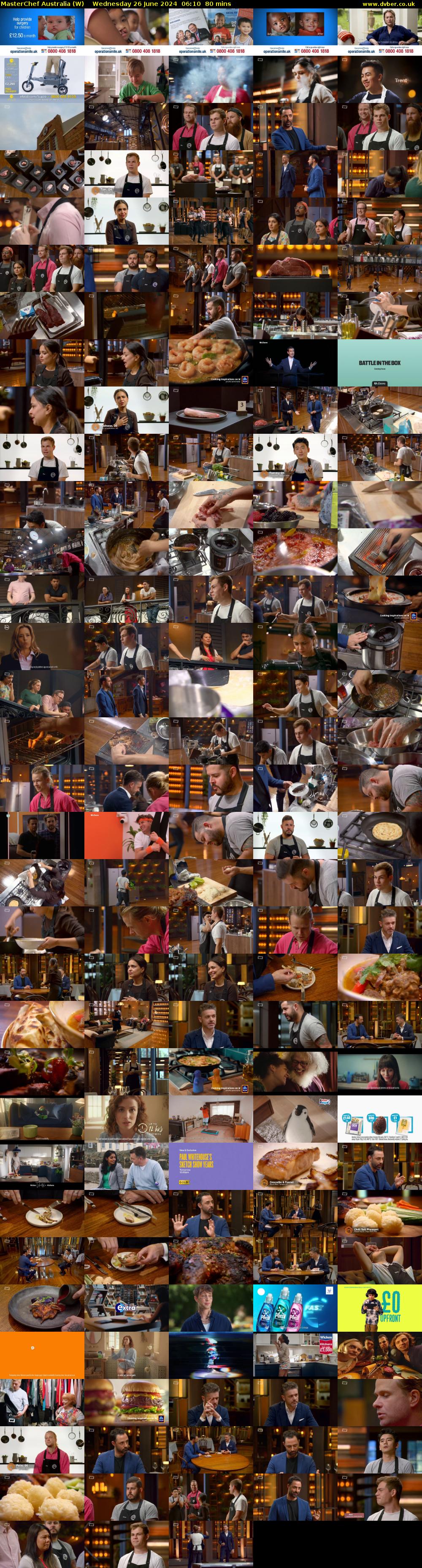 MasterChef Australia (W) Wednesday 26 June 2024 06:10 - 07:30