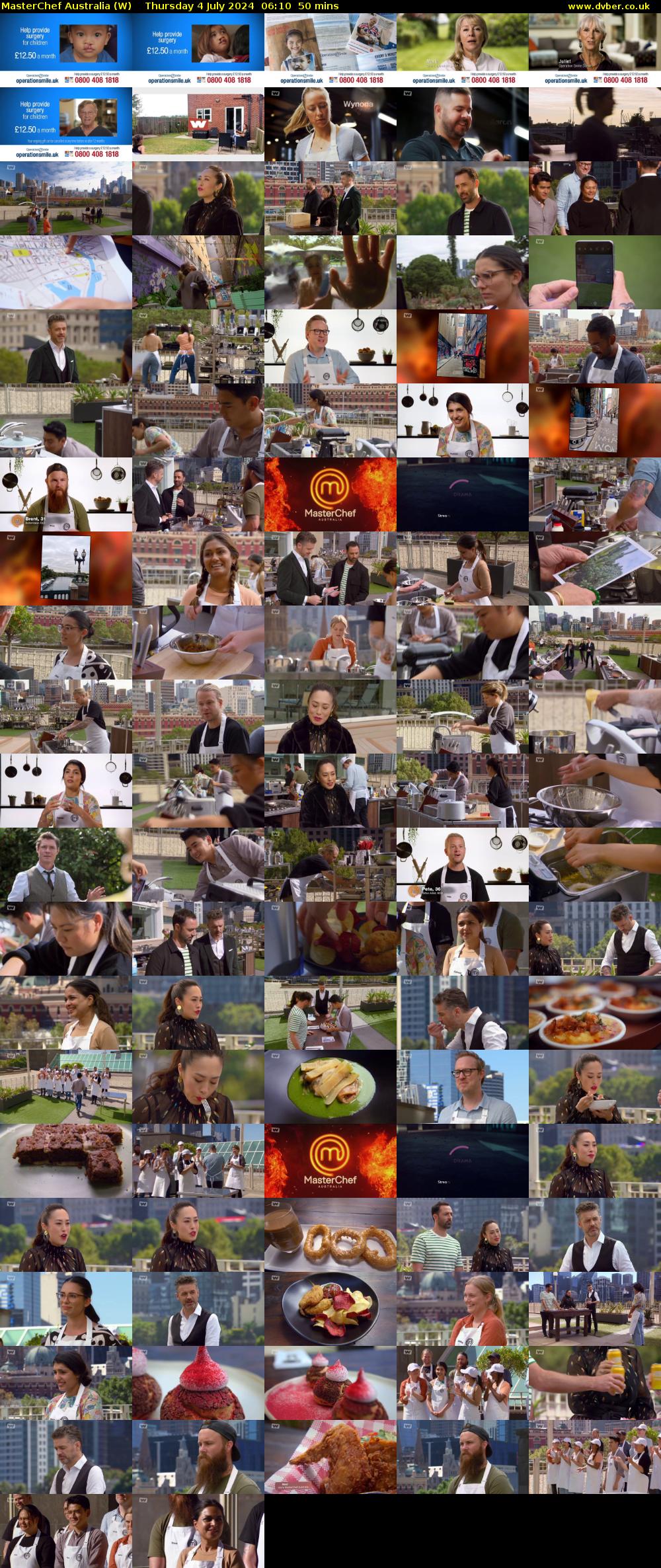 MasterChef Australia (W) Thursday 4 July 2024 06:10 - 07:00