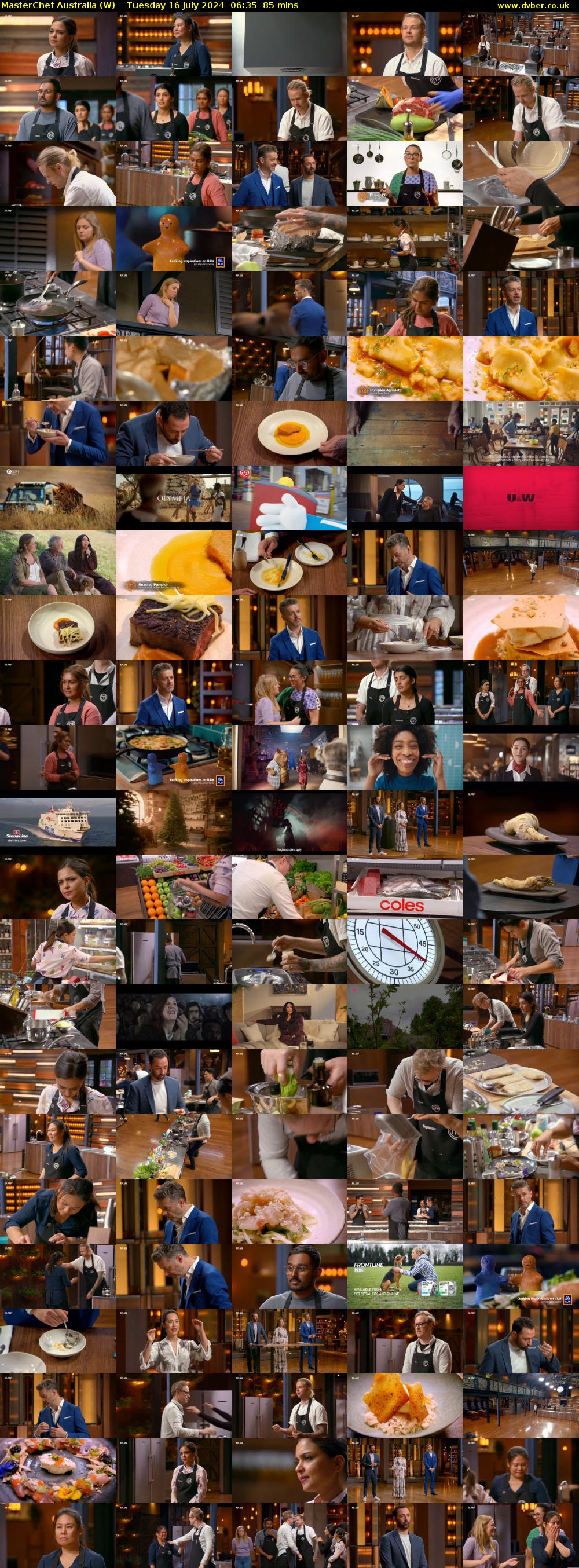 MasterChef Australia (W) Tuesday 16 July 2024 06:35 - 08:00