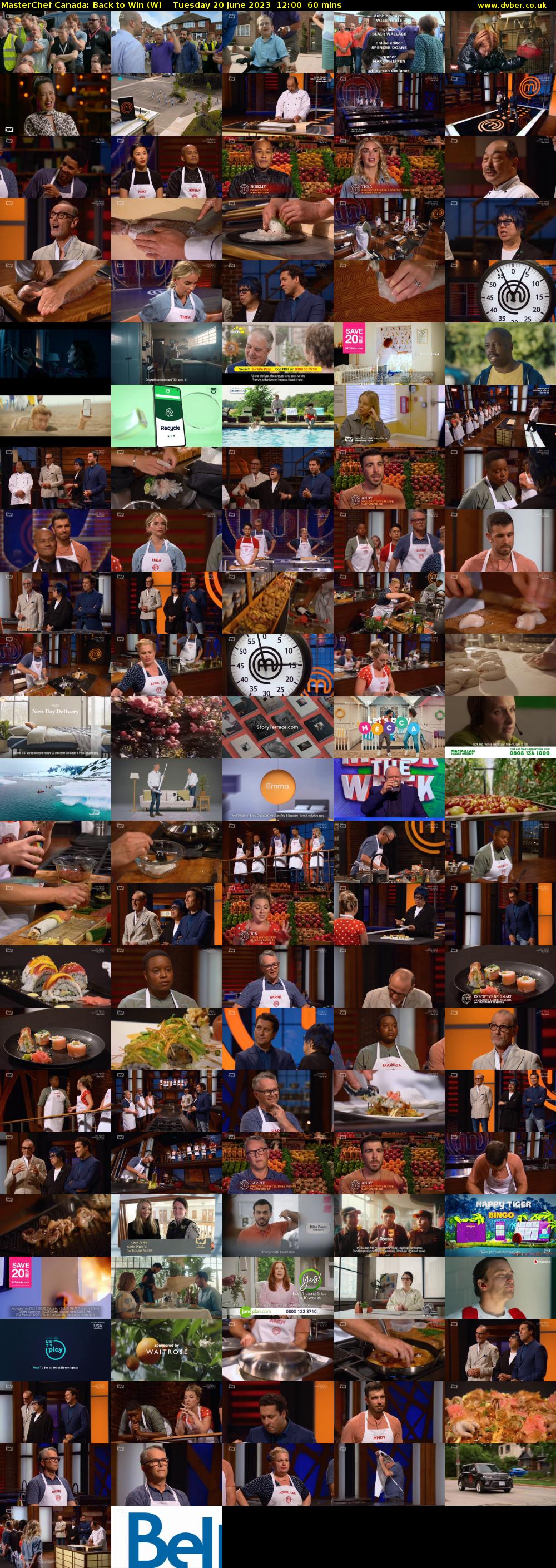 MasterChef Canada: Back to Win (W) Tuesday 20 June 2023 12:00 - 13:00