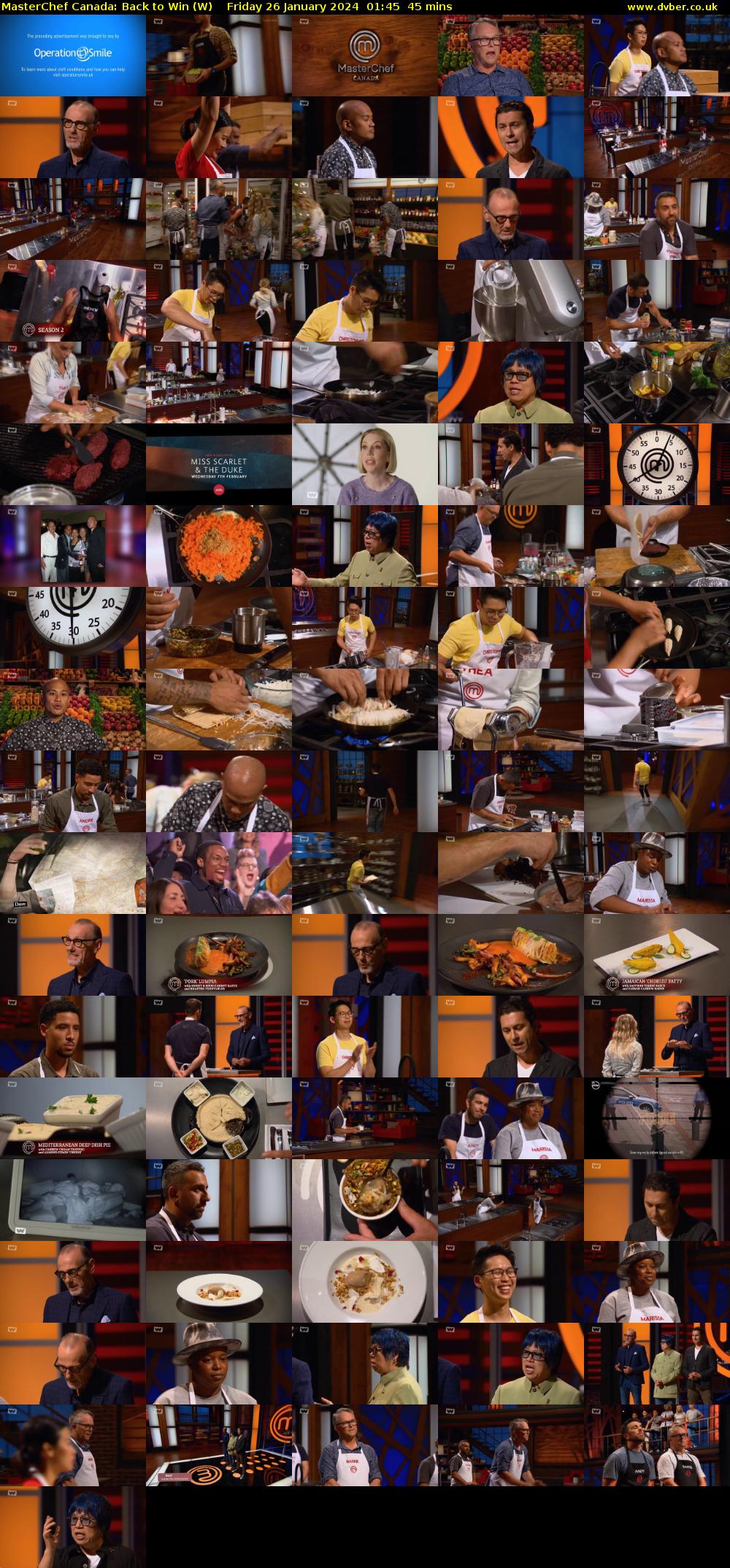 MasterChef Canada: Back to Win (W) Friday 26 January 2024 01:45 - 02:30